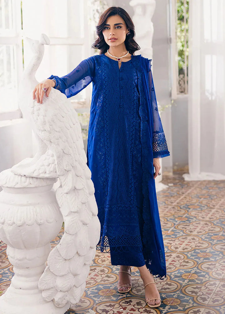 Azure Pret Embroidered Chiffon 3 Piece Suit Iris Charm