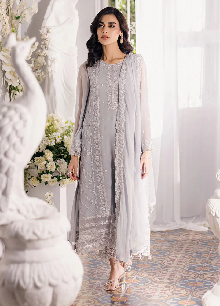 Azure Pret Embroidered Chiffon 3 Piece Suit Moon Storm