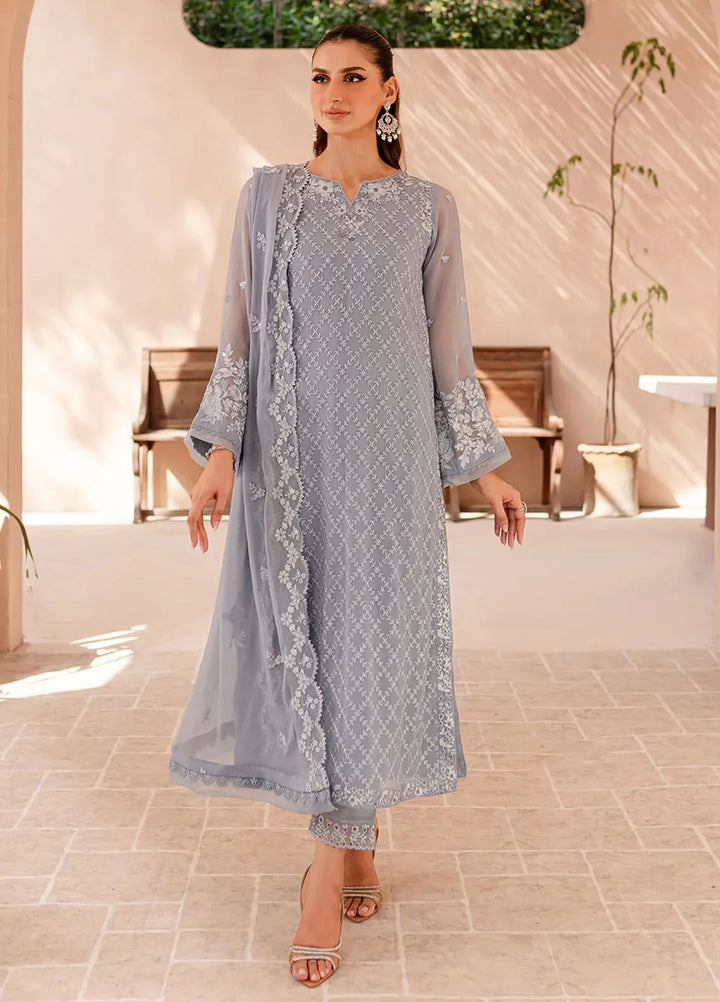 Azure Pret Embroidered Chiffon 4 Piece Suit Moon Whisper