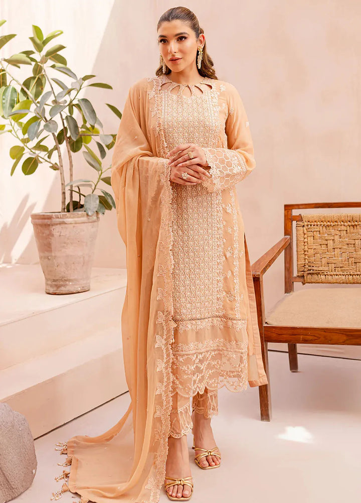 Azure Pret Embroidered Chiffon 4 Piece Suit Sunlit