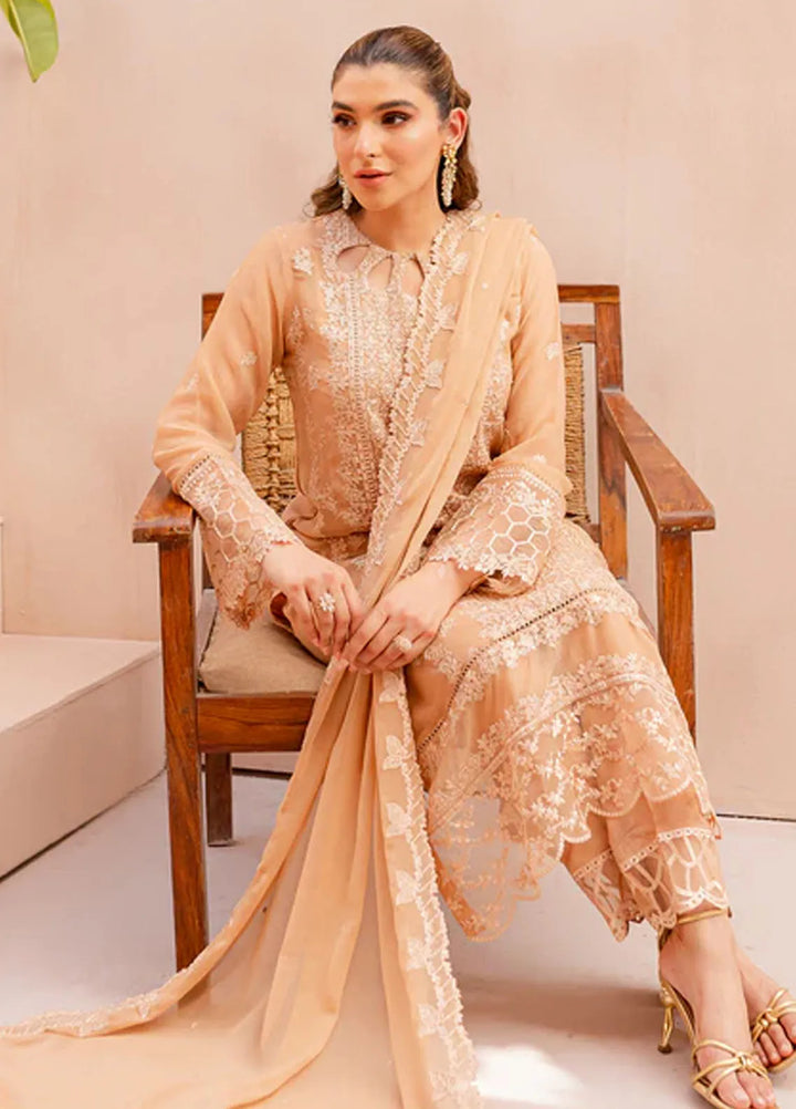 Azure Pret Embroidered Chiffon 4 Piece Suit Sunlit