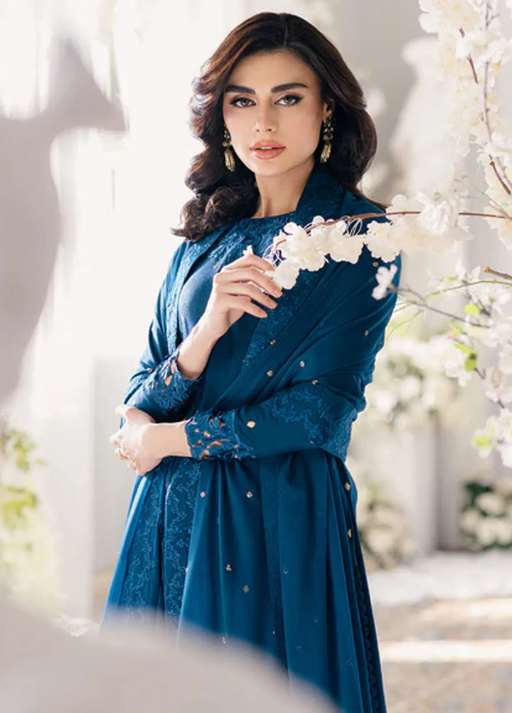 Azure Pret Embroidered Jacquard 3 Piece Suit Aegean Breeze