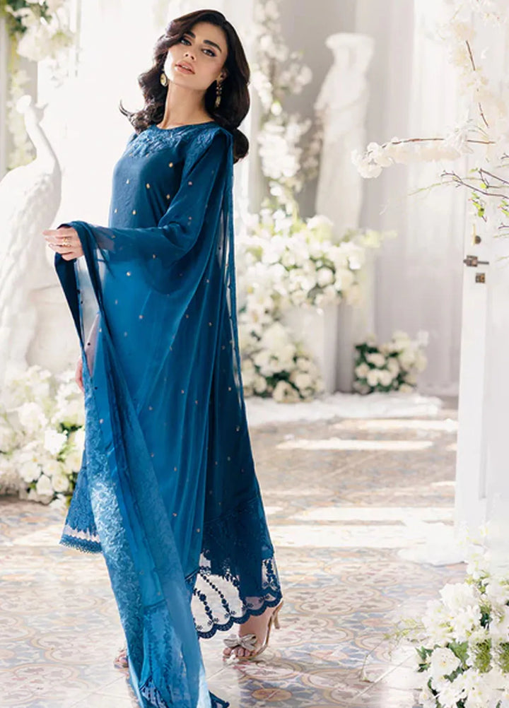 Azure Pret Embroidered Jacquard 3 Piece Suit Aegean Breeze