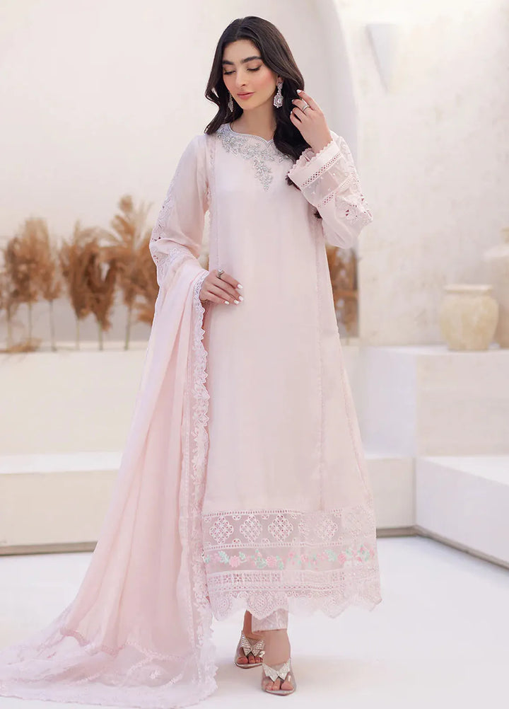 Azure Pret Embroidered Silk 3 Piece Suit Morganite Magic