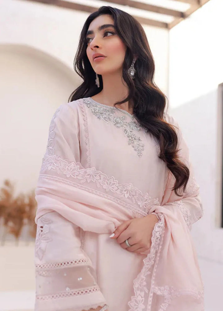 Azure Pret Embroidered Silk 3 Piece Suit Morganite Magic