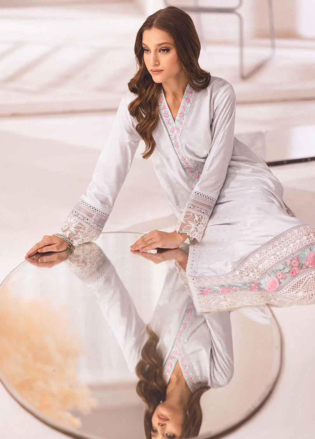 Azure Pret Luxury Silk 2 Piece Suit AZU23D Aqua Snow
