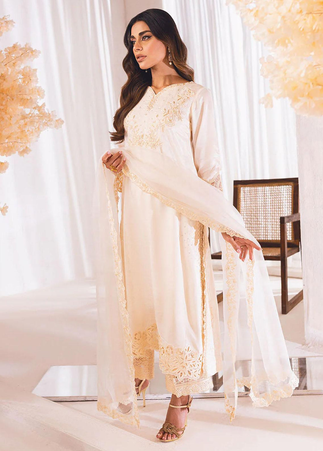 Azure Pret Luxury Silk 3 Piece Suit AZU23D Blooming Bud