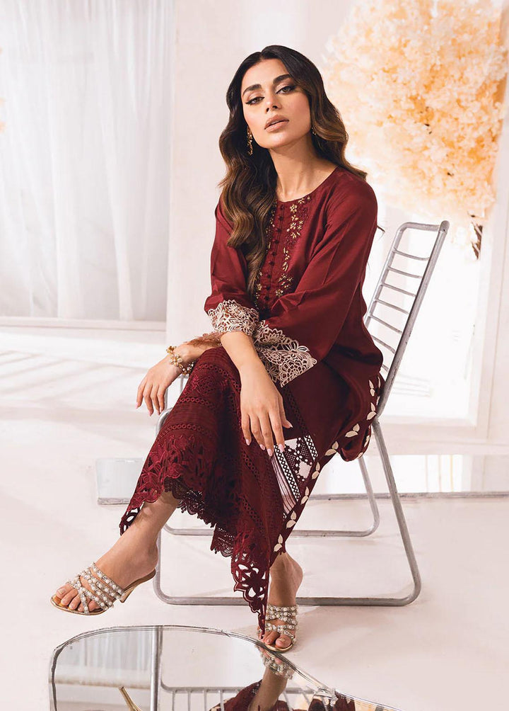 Azure Pret Luxury Silk 2 Piece Suit AZU23D Claret Bliss