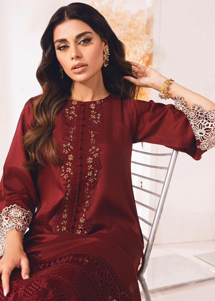 Azure Pret Luxury Silk 2 Piece Suit AZU23D Claret Bliss