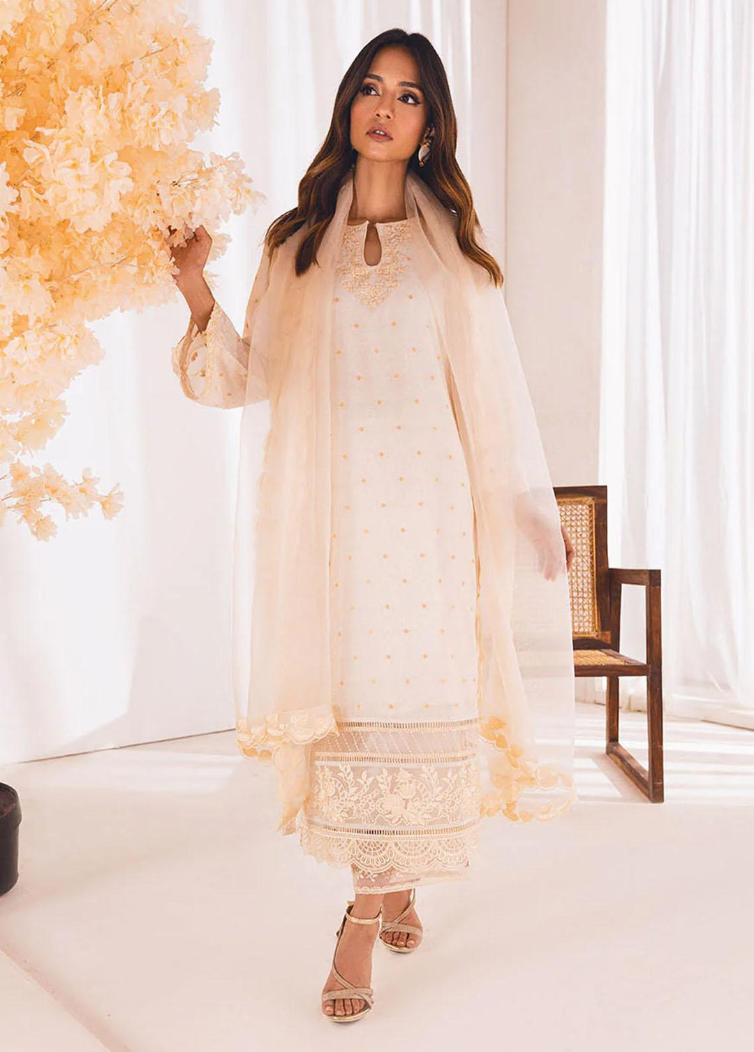 Azure Pret Luxury Cotton 4 Piece Suit AZU23D Divine Dust