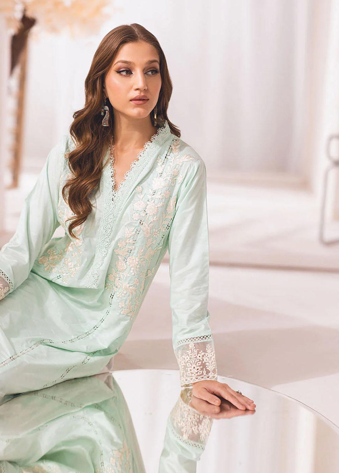 Azure Pret Luxury Silk 2 Piece Suit AZU23D Pastel Dew