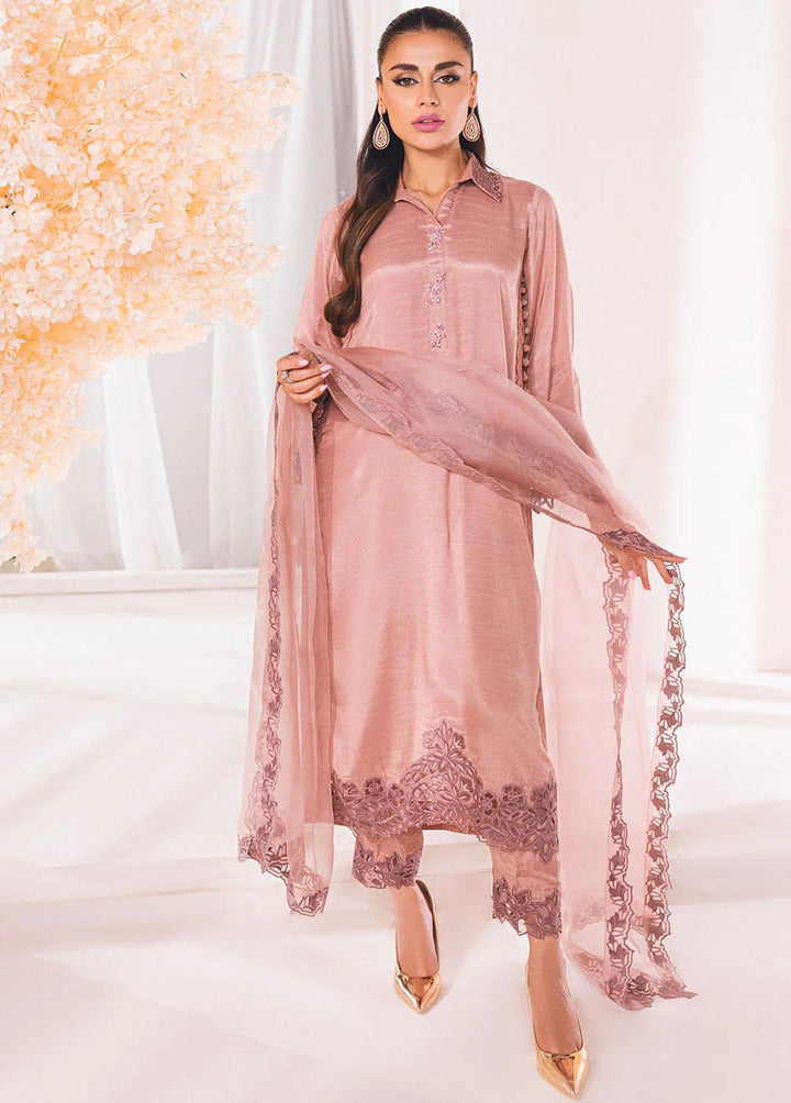Azure Pret Luxury Raw Silk 3 Piece Suit AZU23D Rose Candy