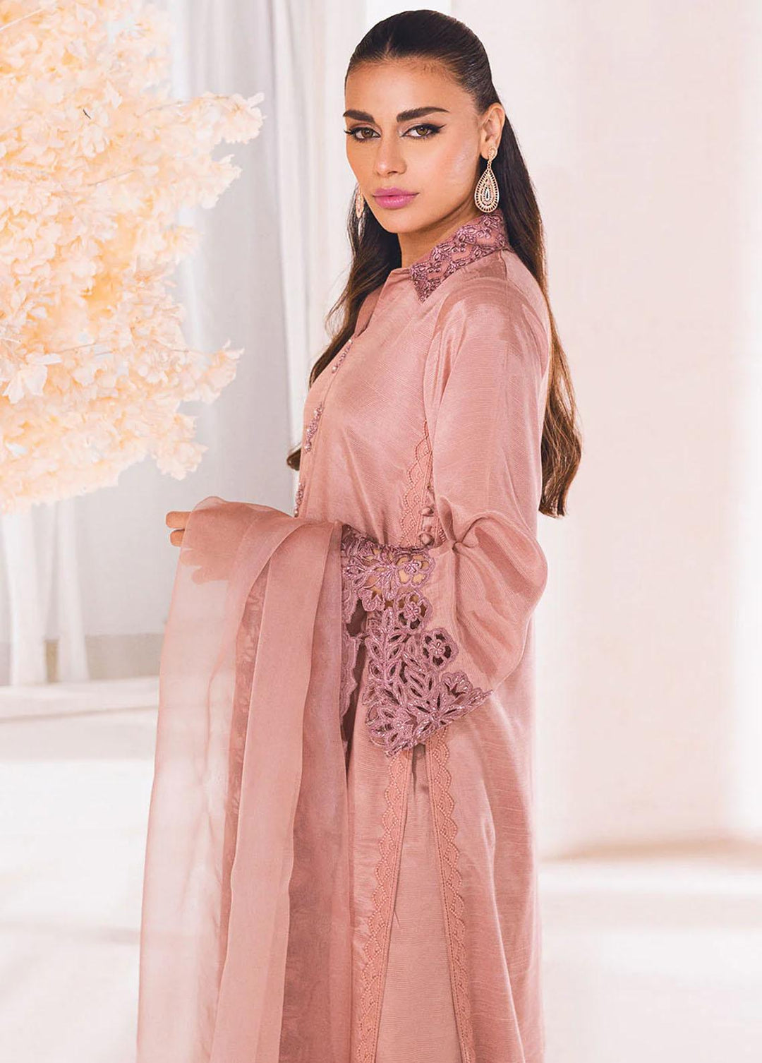 Azure Pret Luxury Raw Silk 3 Piece Suit AZU23D Rose Candy