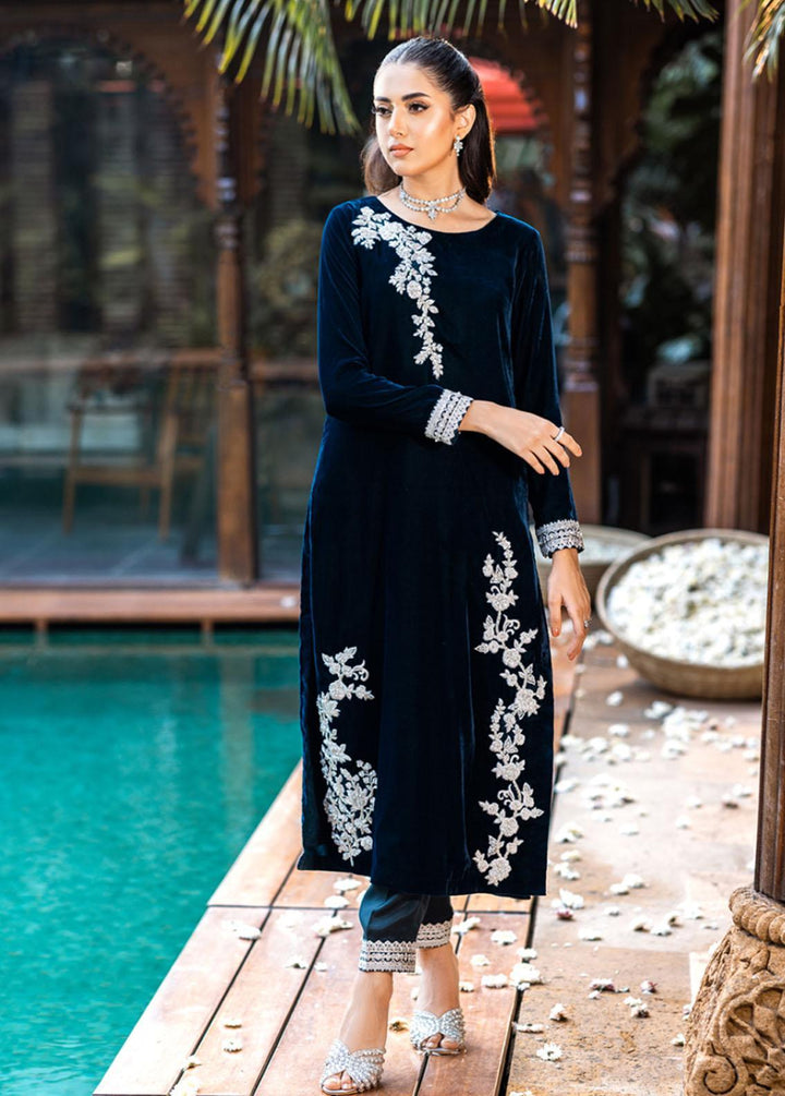 Azure Pret Embroidered Velvet 2 Piece Suit Antique Eden