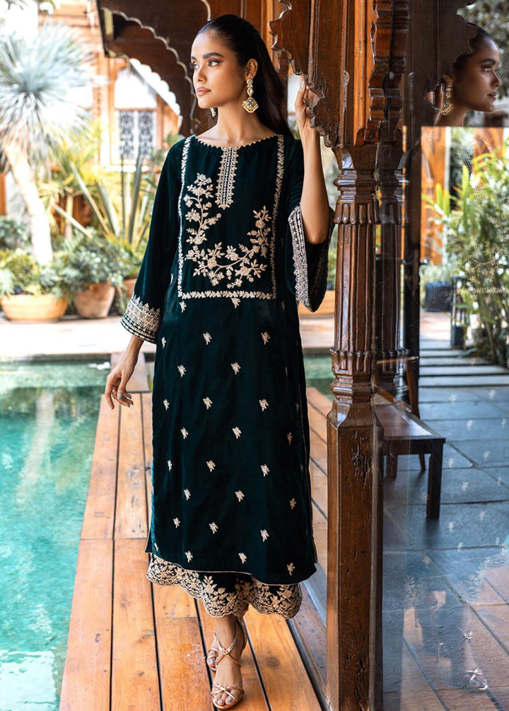 Azure Pret Embroidered Velvet 2 Piece Suit Vintage Flora