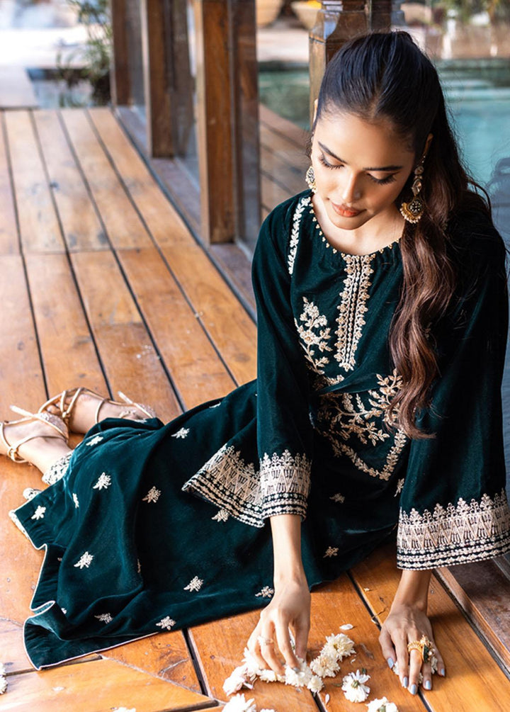 Azure Pret Embroidered Velvet 2 Piece Suit Vintage Flora