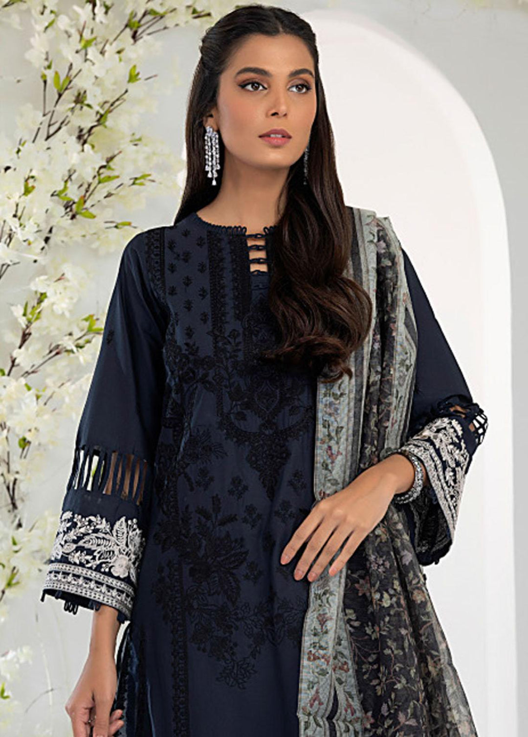 Azure Embroidered Lawn Suits Unstitched 3 Piece AZU23E 51 Honeywort - Luxury Collection