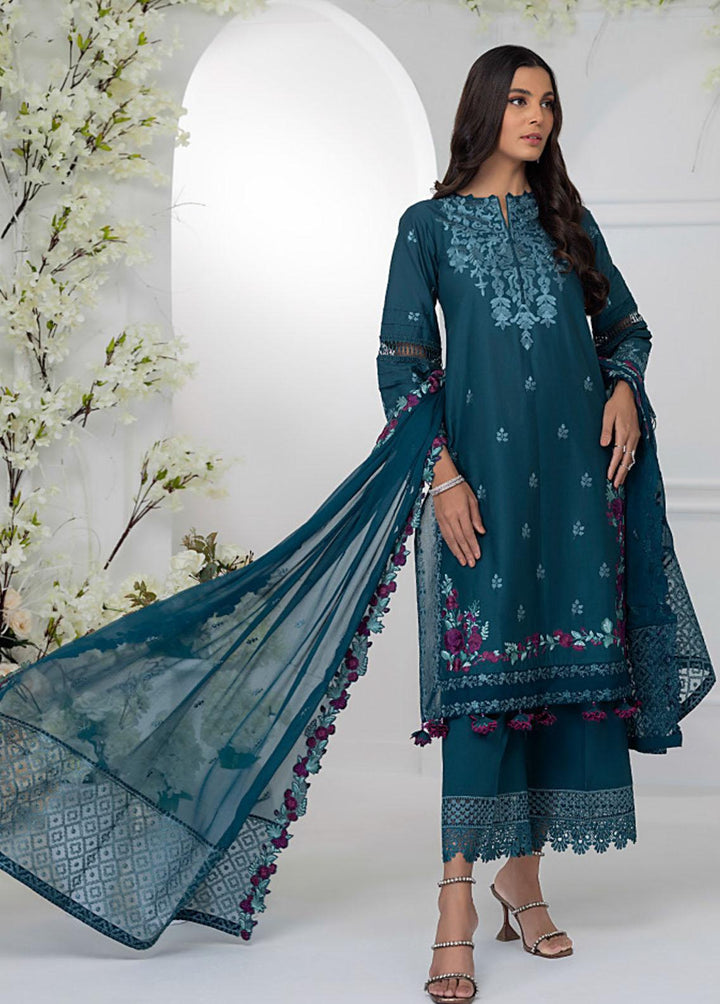 Azure Embroidered Lawn Suits Unstitched 3 Piece AZU23E 54 Moonlight - Luxury Collection