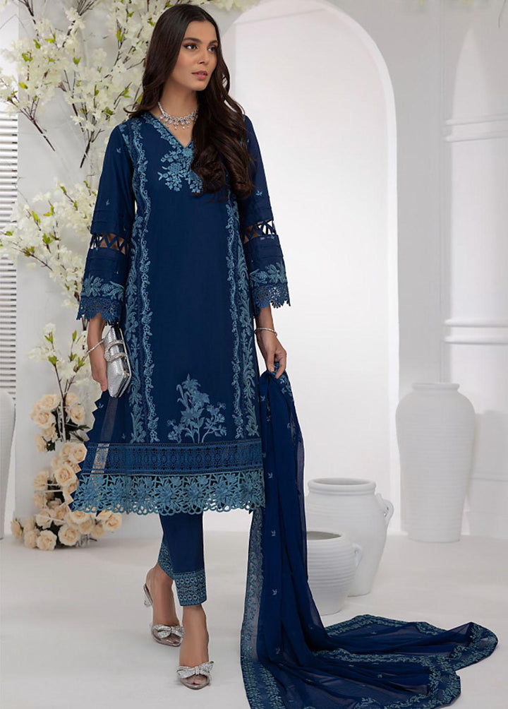 Azure Embroidered Lawn Suits Unstitched 3 Piece AZU23E 55 Blooming Freesia - Luxury Collection