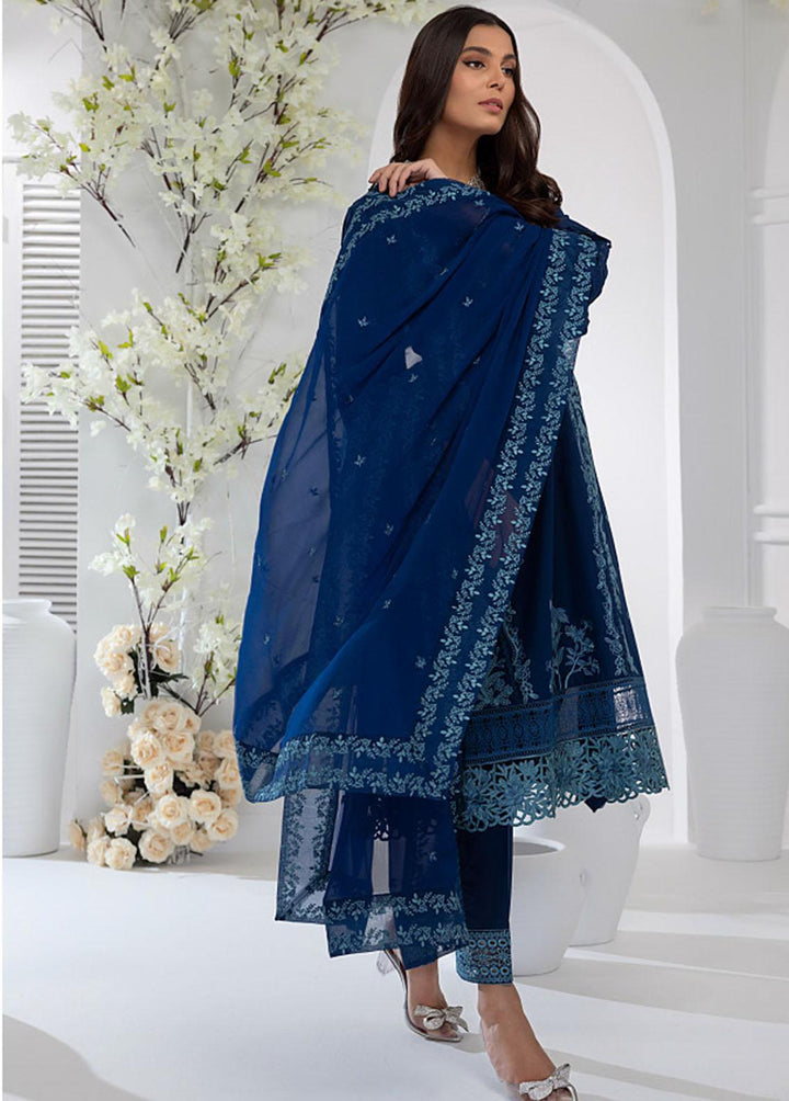 Azure Embroidered Lawn Suits Unstitched 3 Piece AZU23E 55 Blooming Freesia - Luxury Collection