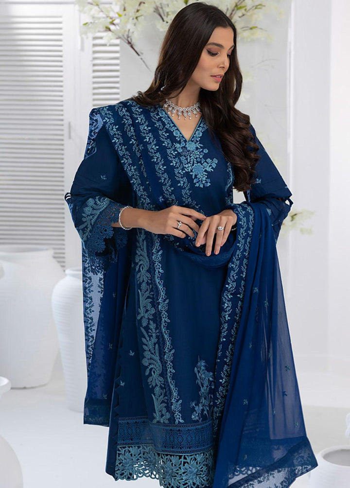 Azure Embroidered Lawn Suits Unstitched 3 Piece AZU23E 55 Blooming Freesia - Luxury Collection