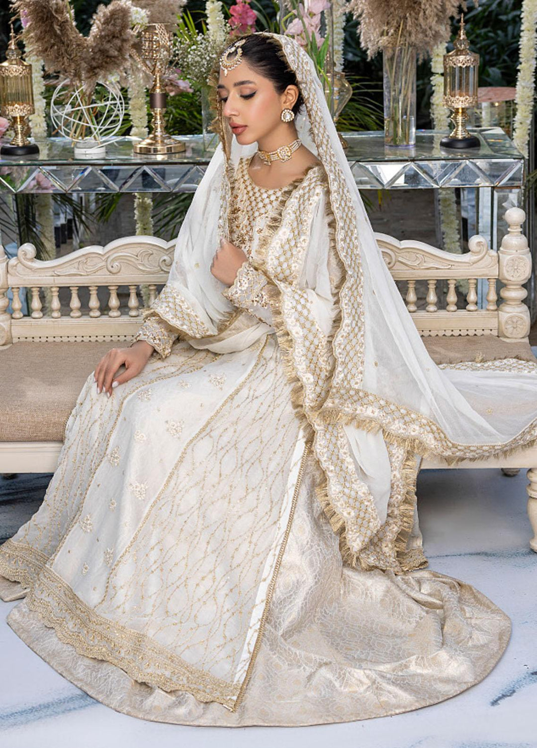 Azure Embroidered Chiffon Suits Unstitched 4 Piece AZU23WD BR-007 Sitara - Wedding Collection