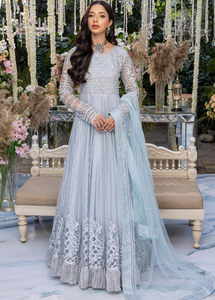 Azure Embroidered Net Suits Unstitched 4 Piece AZU23WD BR-008 Muskan - Wedding Collection