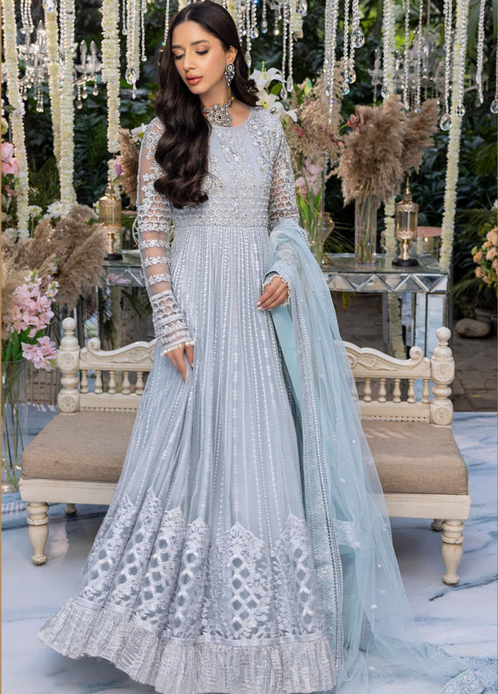 Azure Embroidered Net Suits Unstitched 4 Piece AZU23WD BR-008 Muskan - Wedding Collection