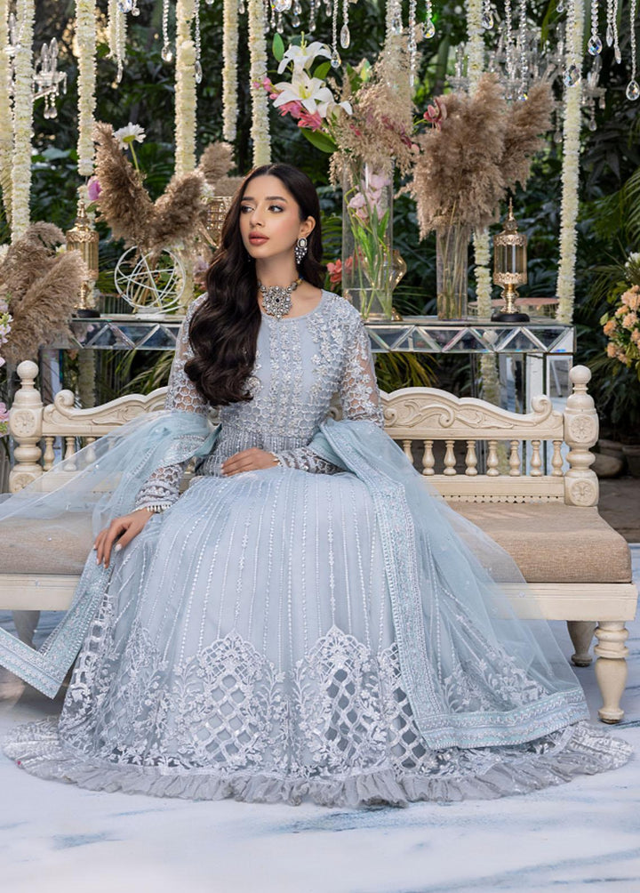 Azure Embroidered Net Suits Unstitched 4 Piece AZU23WD BR-008 Muskan - Wedding Collection