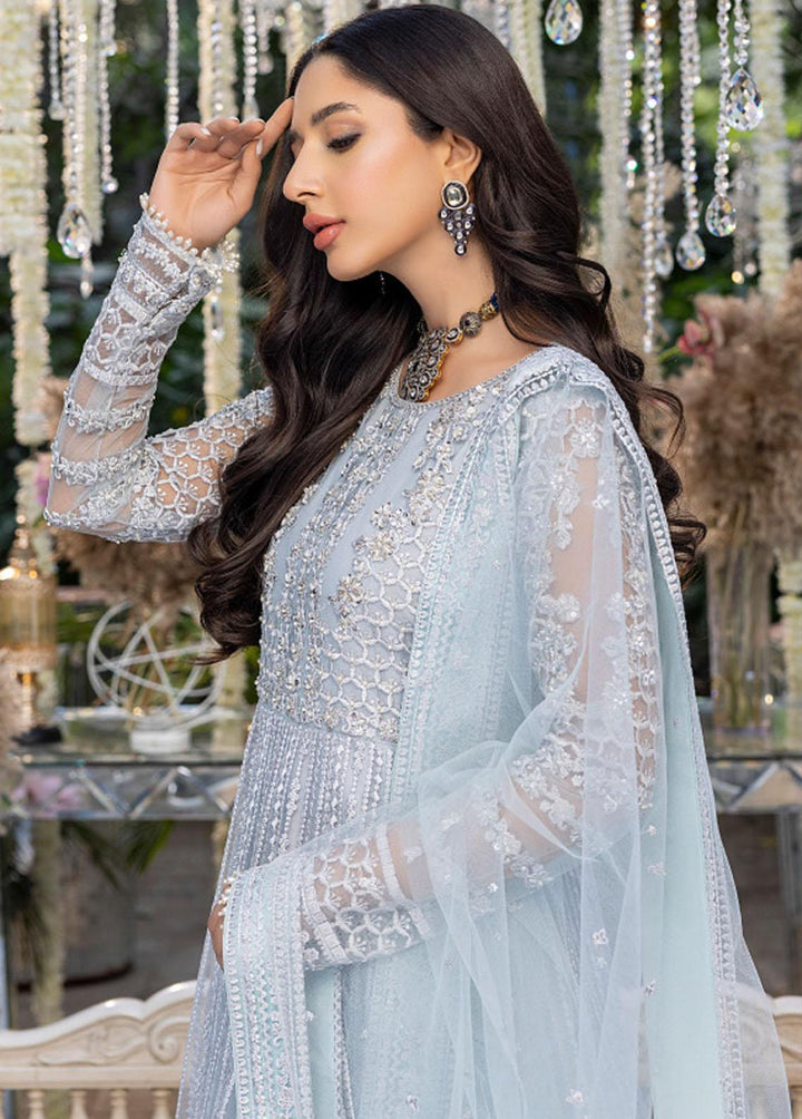 Azure Embroidered Net Suits Unstitched 4 Piece AZU23WD BR-008 Muskan - Wedding Collection