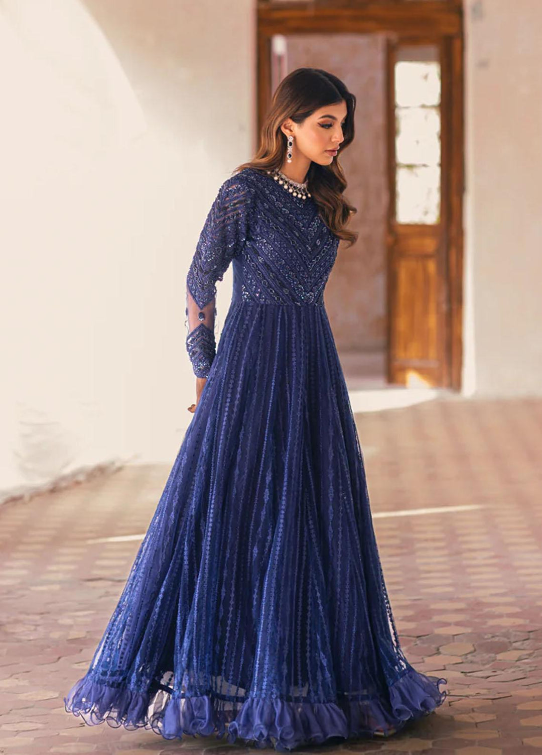 Azure Pret Embroidered Net 4 Piece Suit Ghazal