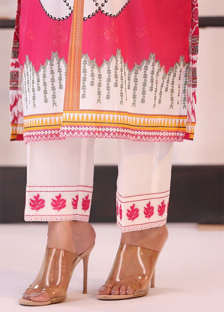 La Elise Women Unstitched Embroidered Lawn 3 Piece Suit 0001207 Sarah - Casual Collection