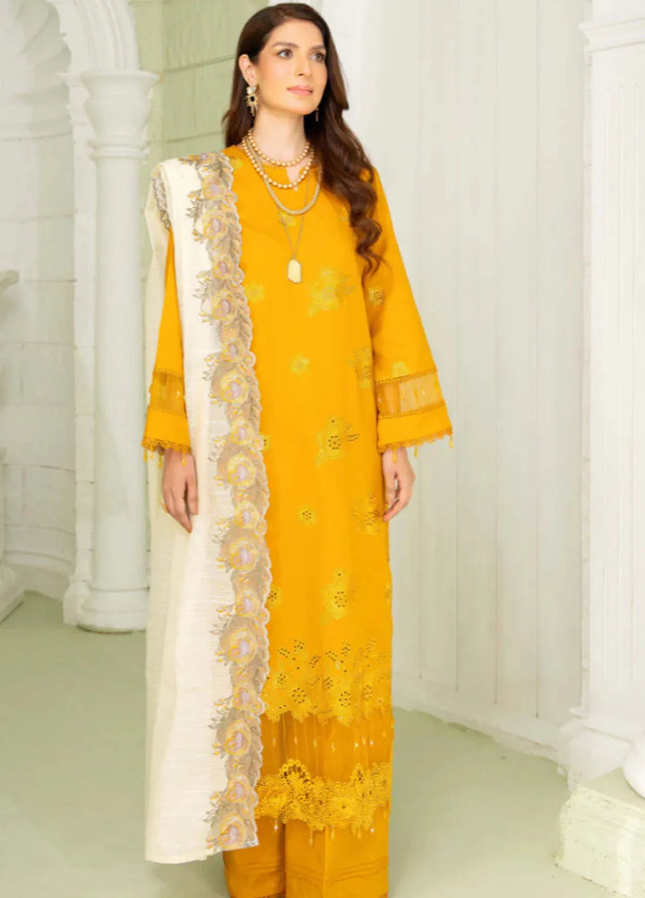 Baad e Baharan by Humdum  Chikankari Lawn Suit Unstitched 3 Piece HD24B D-09 - Summer Collection