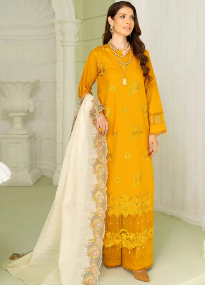 Baad e Baharan by Humdum  Chikankari Lawn Suit Unstitched 3 Piece HD24B D-09 - Summer Collection