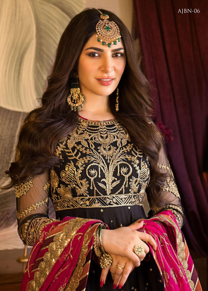 Asim Jofa Luxury Pret Embroidered Net 3 Piece Dress AJ23PWB AJNB-06