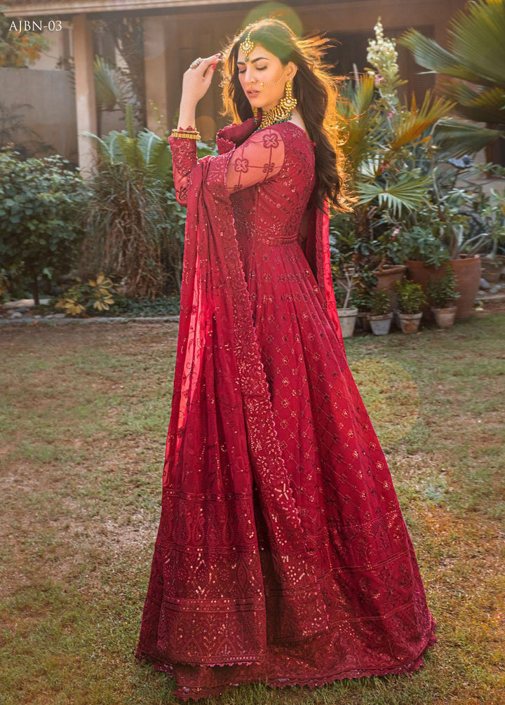 Baad-e-Naubahar by Asim Jofa Embroidered Chiffon Suits Unstitched 3 Piece AJ22BN AJNB-03 - Wedding Collection