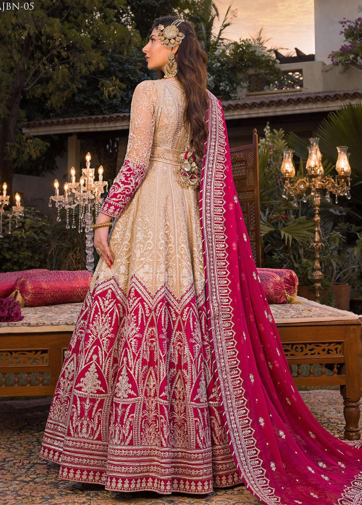 Baad-e-Naubahar by Asim Jofa Embroidered Net Suits Unstitched 3 Piece AJ22BN AJNB-05 - Wedding Collection