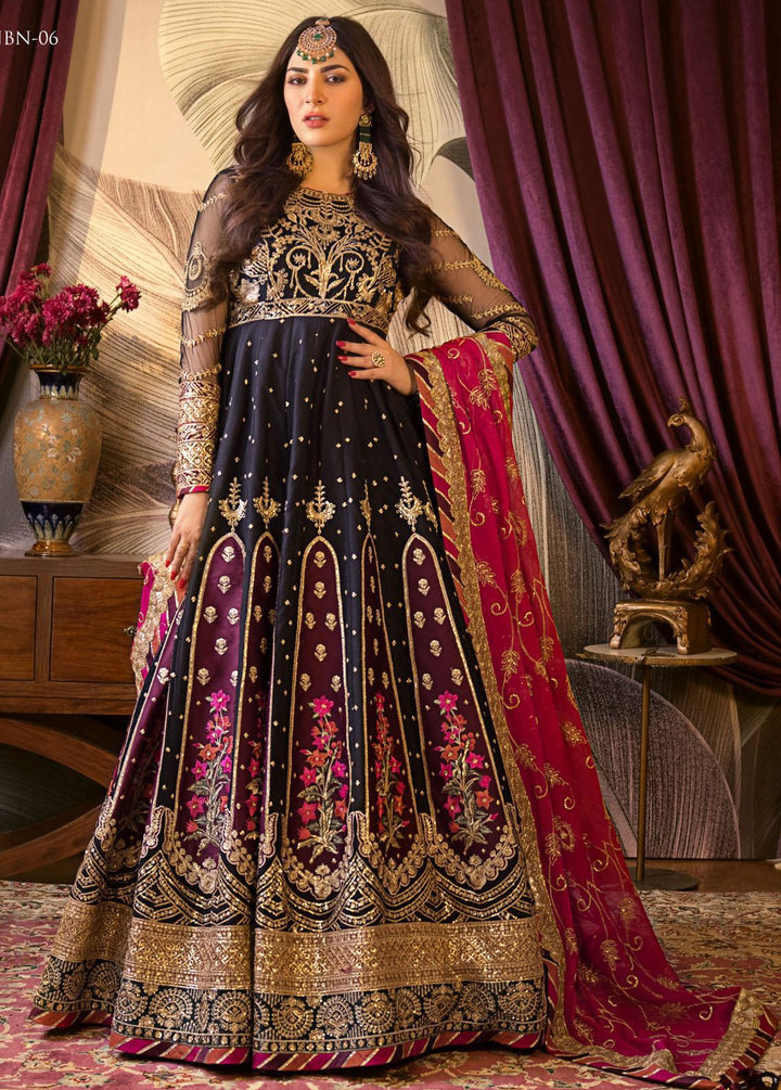 Baad-e-Naubahar by Asim Jofa Embroidered Net Suits Unstitched 3 Piece AJ22BN AJNB-06 - Wedding Collection