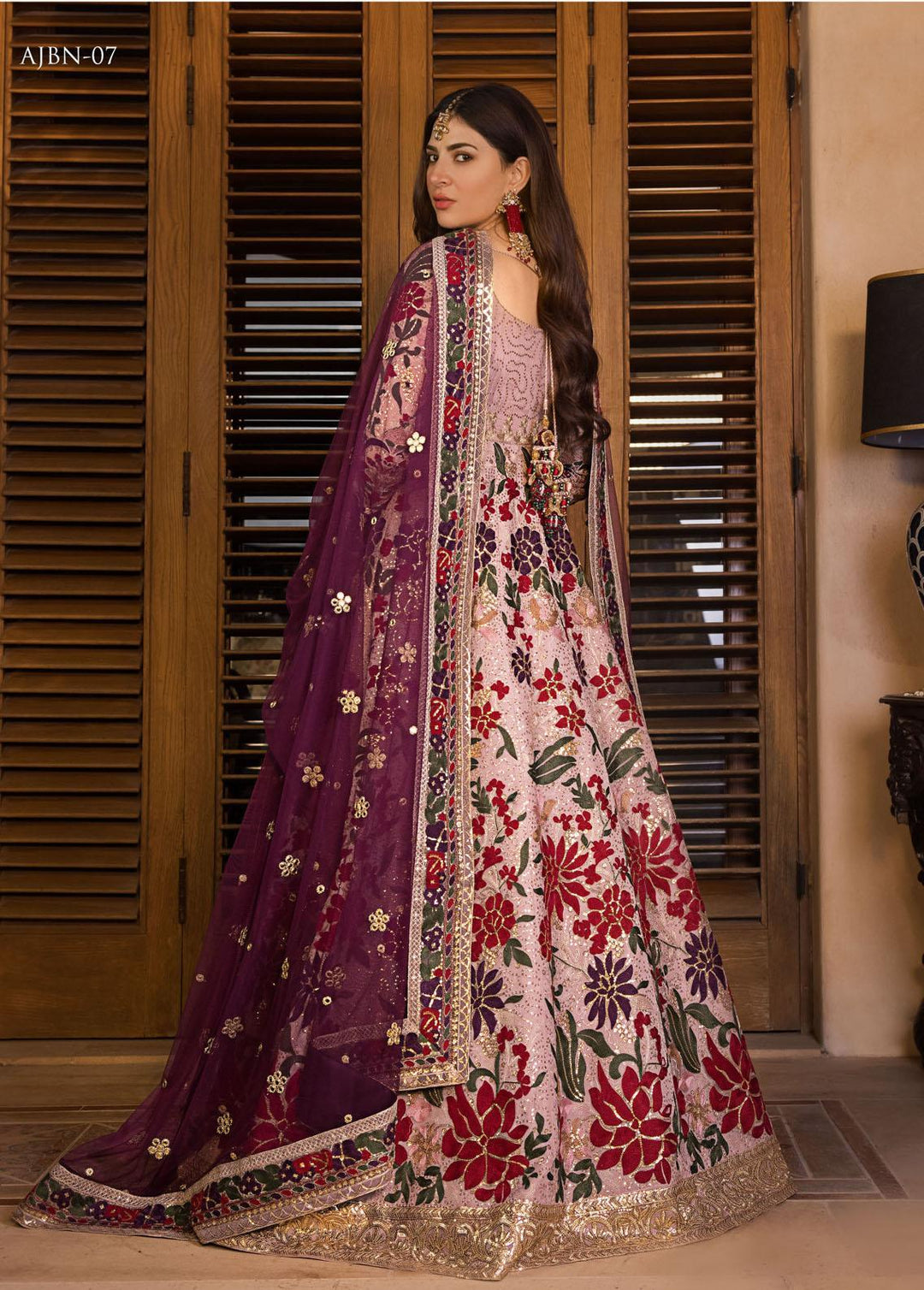 Baad-e-Naubahar by Asim Jofa Embroidered Organza Suits Unstitched 3 Piece AJ22BN AJNB-07 - Wedding Collection