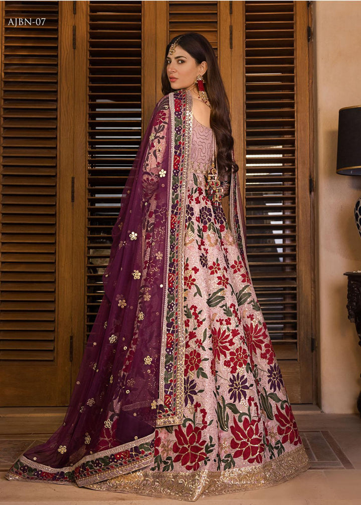 Baad-e-Naubahar by Asim Jofa Embroidered Organza Suits Unstitched 3 Piece AJ22BN AJNB-07 - Wedding Collection
