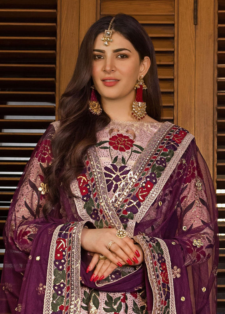 Baad-e-Naubahar by Asim Jofa Embroidered Organza Suits Unstitched 3 Piece AJ22BN AJNB-07 - Wedding Collection