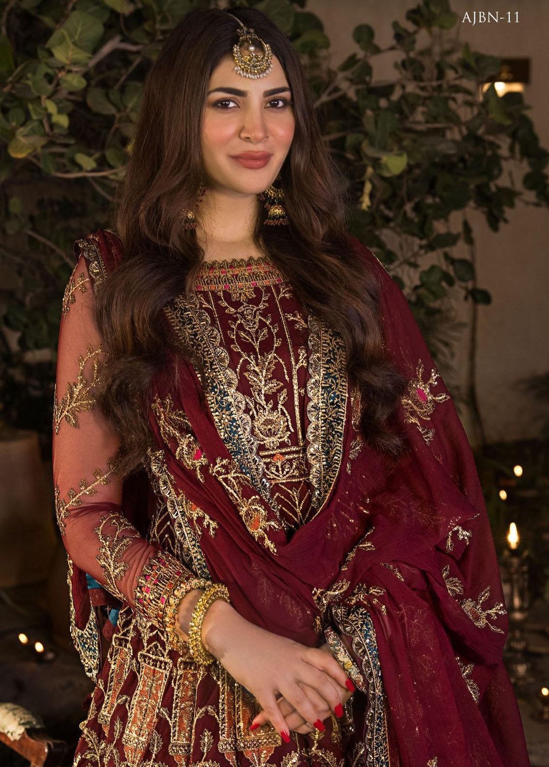 Baad-e-Naubahar by Asim Jofa Embroidered Net Suits Unstitched 3 Piece AJ22BN AJNB-11 - Wedding Collection