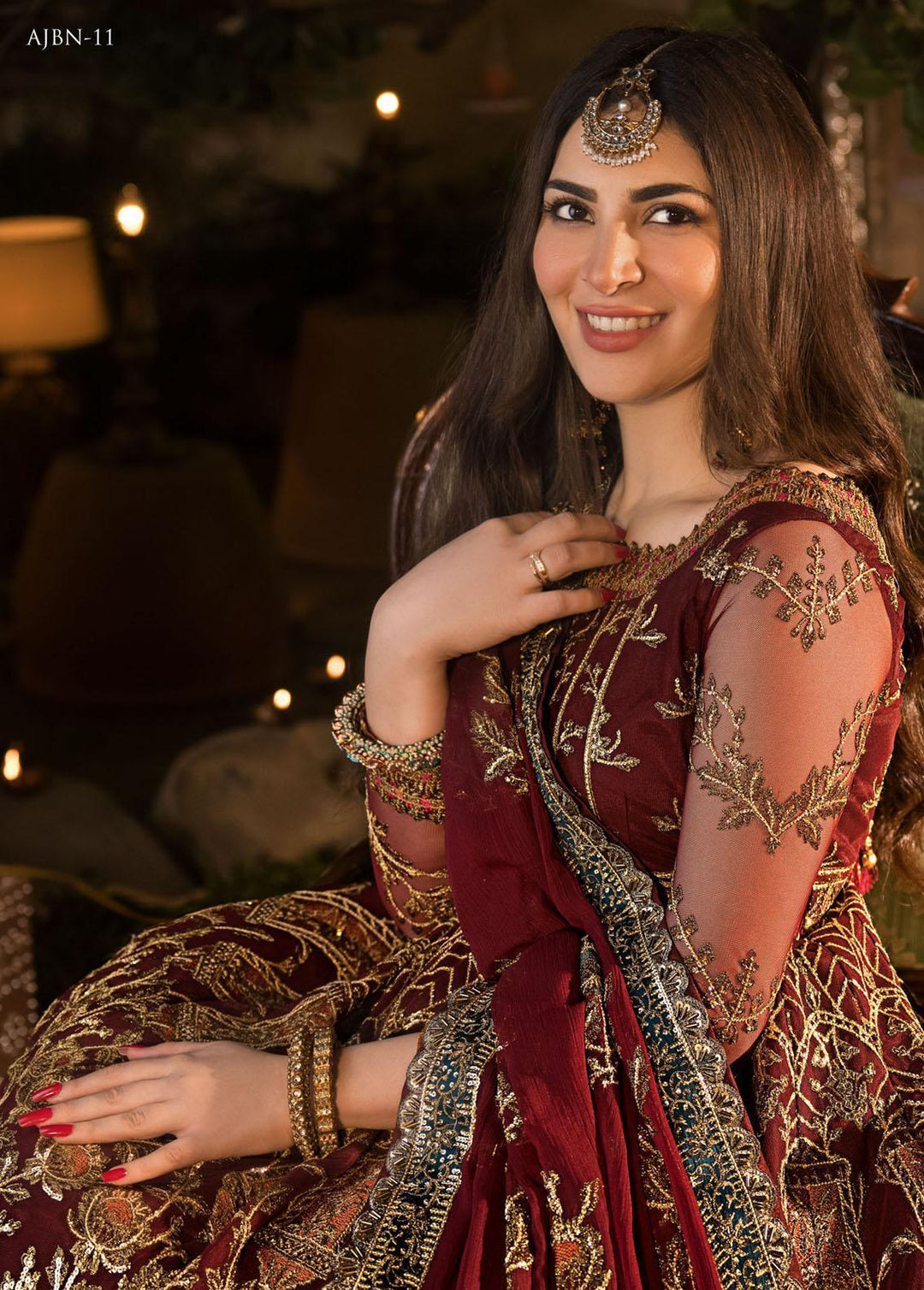 Baad-e-Naubahar by Asim Jofa Embroidered Net Suits Unstitched 3 Piece AJ22BN AJNB-11 - Wedding Collection