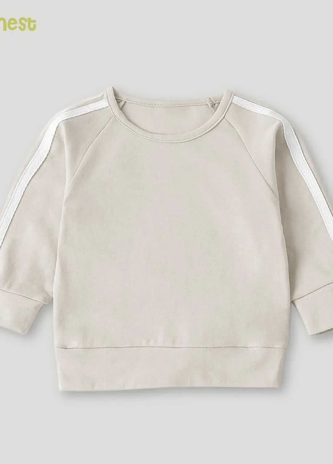 Baby Nest Fleece Sweatshirt For Kid Beige-BNDR-10