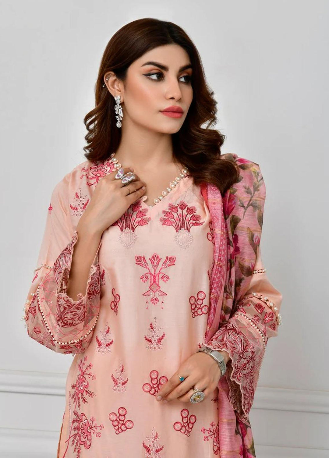 Bagh By Norans Embroidered Lawn Suits Unstitched 3 Piece NRS23BG NPEC-PR 14 - Summer Collection