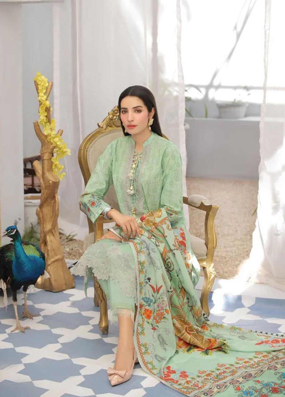 Bagh by Norans Embroidered Lawn Suits Unstitched 3 Piece NRS22UNS NPEC-PR 03 - Summer Collection