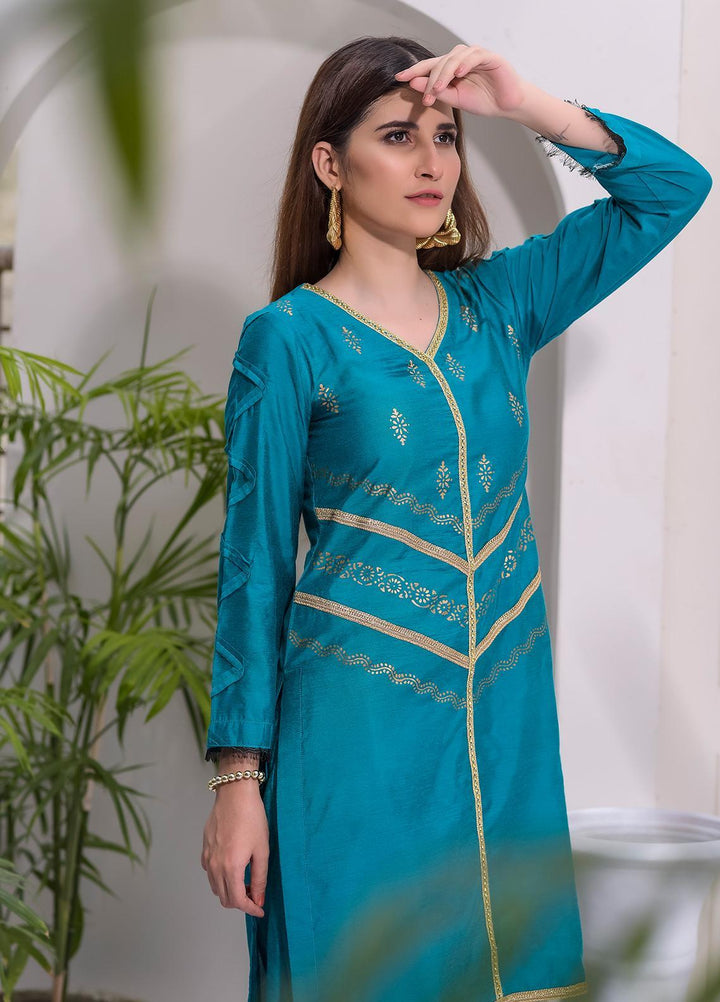 Rubys Couture Casual Pret  Cotton Silk 2 Piece Suit RC21BG HAYA