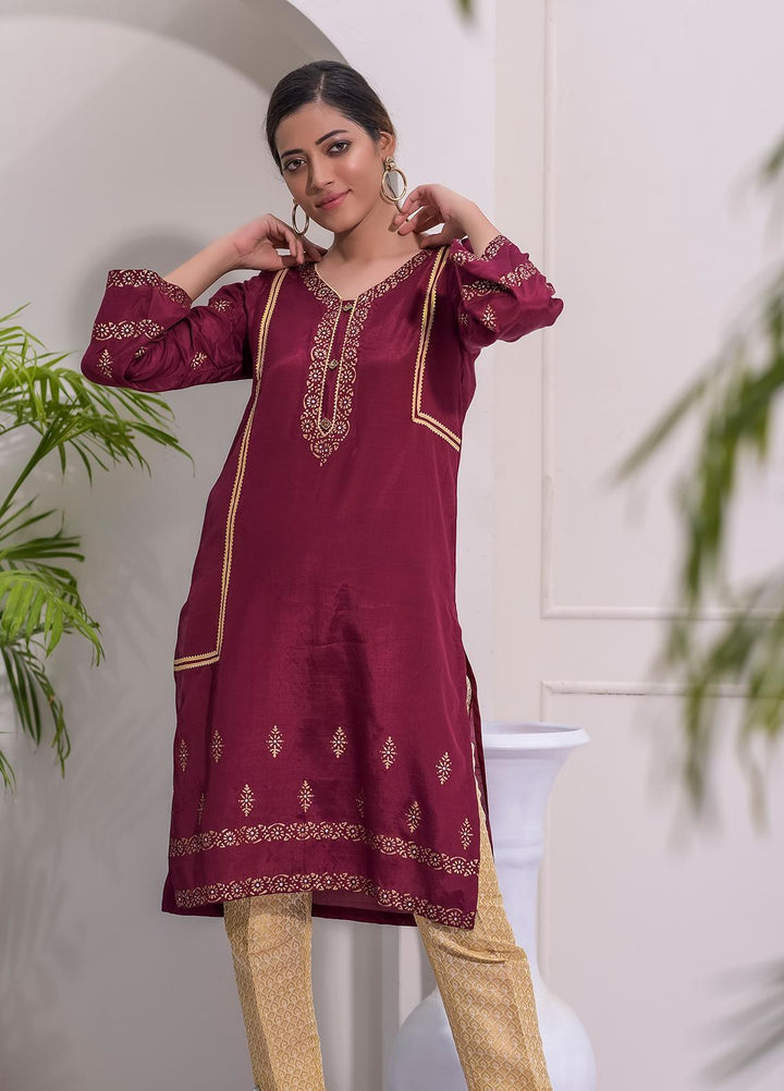 Rubys Couture Casual Pret  Cotton Silk 2 Piece Suit RC21BG JASMINE