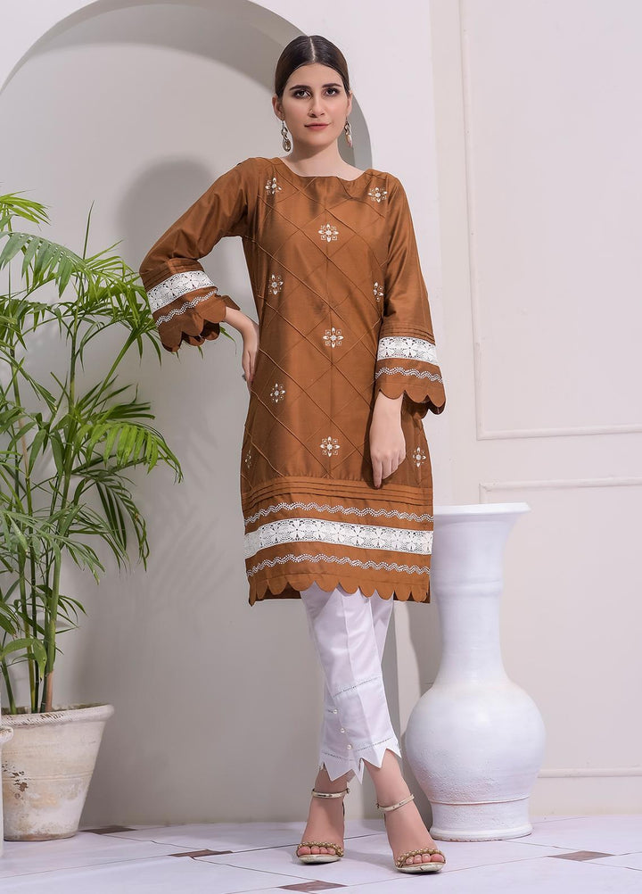 Rubys Couture Casual Pret  Cotton Silk 2 Piece Suit RC21BG HUSSAN-E-ADA