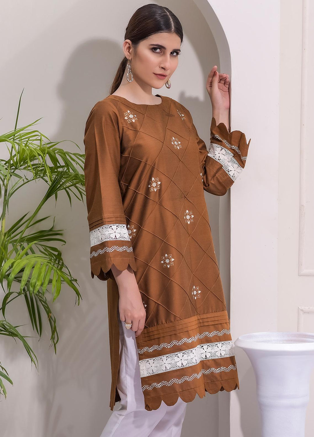 Rubys Couture Casual Pret  Cotton Silk 2 Piece Suit RC21BG HUSSAN-E-ADA
